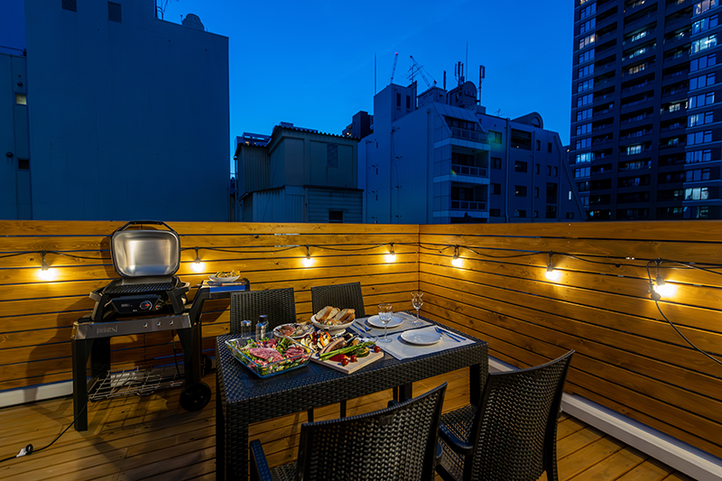 Rooftop terrace BBQ